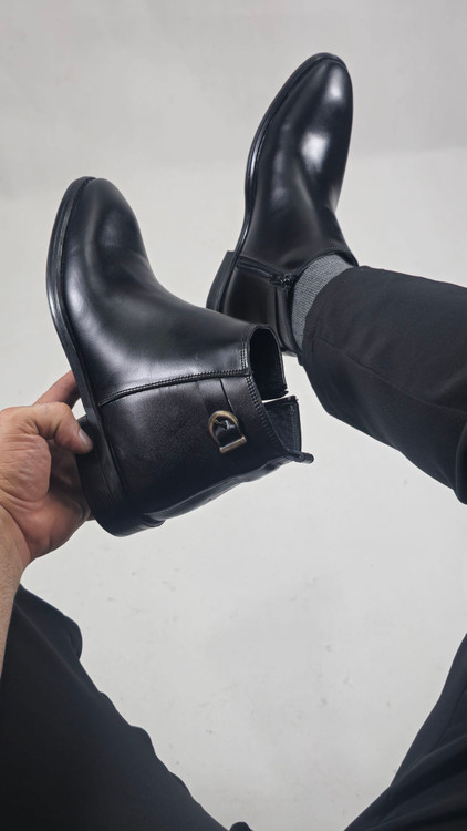 نیمبوت مردانه چرمی کلاسیک