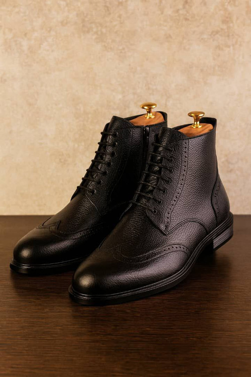 نیم بوت مردانه چرمی B102